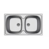 Pyramis Bradford (78x43,5) 2B Inox (100139501) Νεροχύτης ένθετος λείος