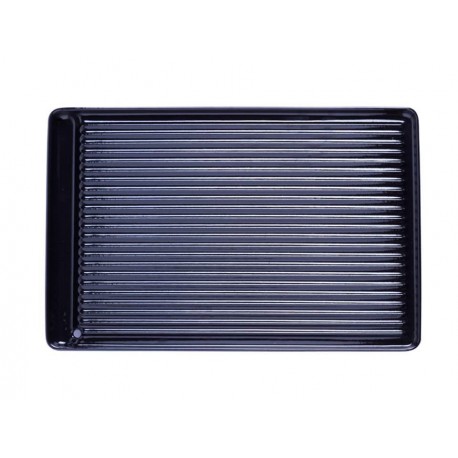 Μαντεμένια Πλάκα Ψησίματος Plamen 40X26 cm Με Ραβδώσεις Και Επισμάλτωση