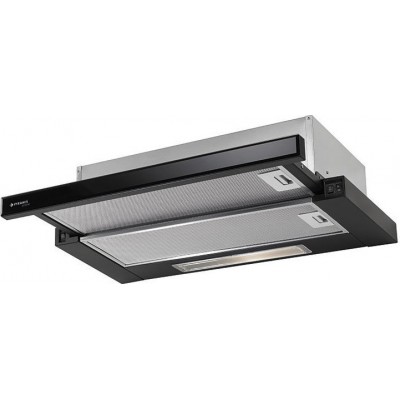 Pyramis Ecoline Απορροφητήρας Συρόμενος 60cm Inox με Μαύρο Γυαλί (065032801)