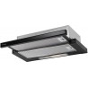 Pyramis Ecoline Απορροφητήρας Συρόμενος 60cm Inox με Μαύρο Γυαλί (065032801)