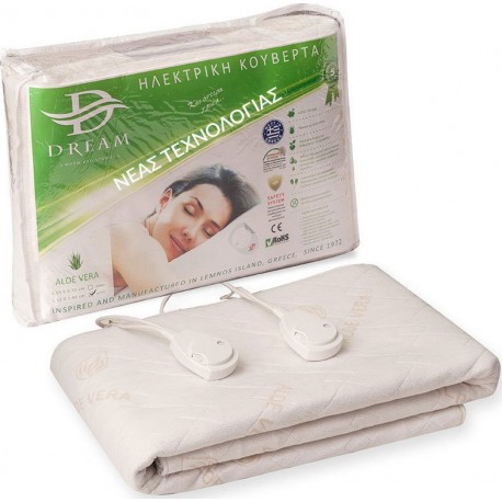 Dream Aloe Vera 910305 Μονή ηλεκτρική κουβέρτα νέας τεχνολογίας 75x155cm (Ελληνικής Κατασκευής) 10 ΧΡΟΝΙΑ ΕΓΓΥΗΣΗ