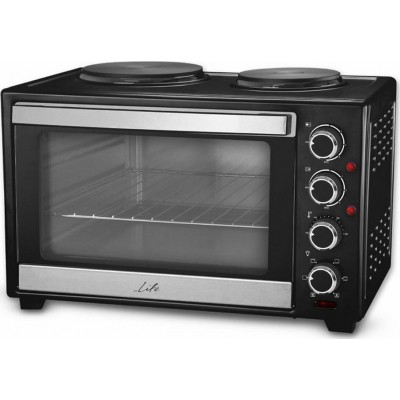 Life Kouzinaki 382 Ηλεκτρικό κουζινάκι 38L με κυκλοφορία θερμού αέρα και 2 εστίες
