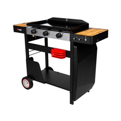 Somagic Solia 350 Plancha/Griddle Ψησταριά Υγραερίου σε τρόλεϊ με Μαντεμένια Πλάκα