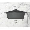 Plamen Μαντεμένια κατσαρόλα 5,7 Lt με καπάκι 30cm