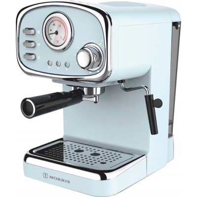 Morris R20809EMB Light Blue Μηχανή Espresso Retro