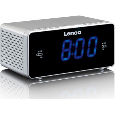 Lenco CR520S Ψηφιακό Ρολόι Επιτραπέζιο με Ξυπνητήρι