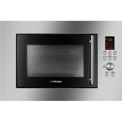 Pyramis 30 Εντοιχιζόμενος Φούρνος Μικροκυμάτων με Grill 23lt Inox
