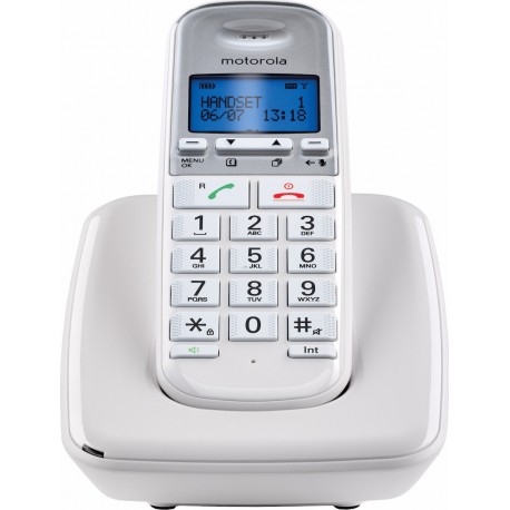 Motorola S3001 WHITE (Ελληνικό Μενού) Ασύρματο τηλέφωνο συμβατό με ακουστικά βαρηκοΐας
