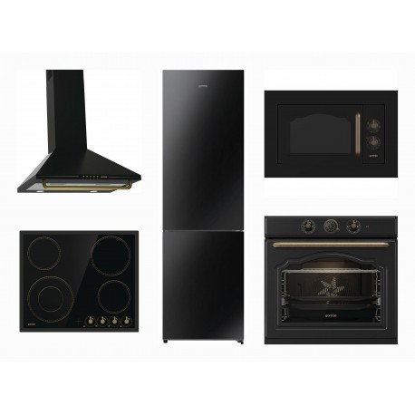 Gorenje BOS67372CLB + EC642CLI + WHC63CLB + BM235CLB + NRK620EABG4 Σετ Οικιακών Συσκευών Classico Μαύρο