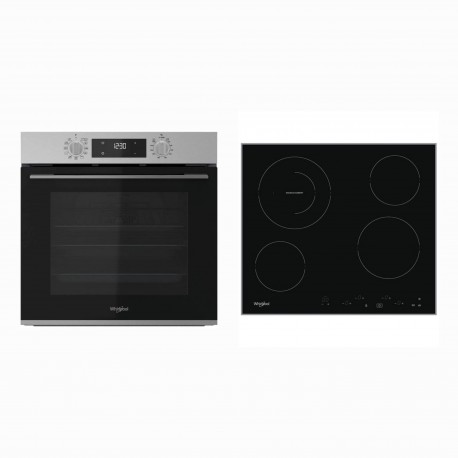 Whirlpool OMK58HR0X + AKT 8601 IX Εντοιχιζόμενο Σετ Φούρνος και Εστία Inox