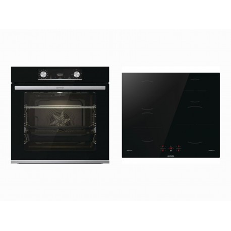 Gorenje BOSX6737E13BG + GI6401BSC Φούρνος άνω Πάγκου με Επαγωγικές Εστίες Μαύρος