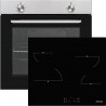 Pyramis PO78010008SIX + Pyramis PHC61430FMB Φούρνος άνω Πάγκου με Κεραμικές Εστίες Inox