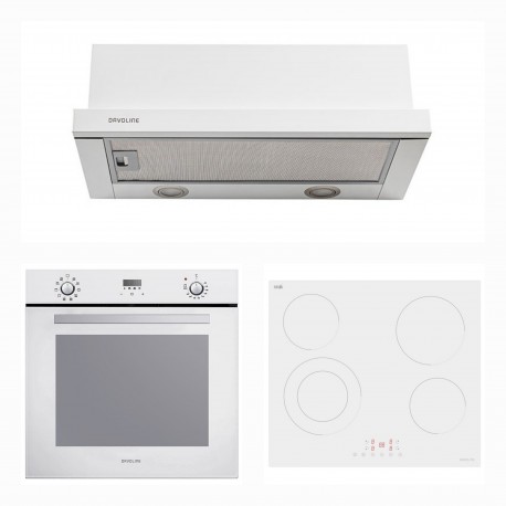 Davoline BBA 6010 + WVC 6005 + Omega Plus White 60 Εντοιχιζόμενο Σετ Οικιακών Συσκευών